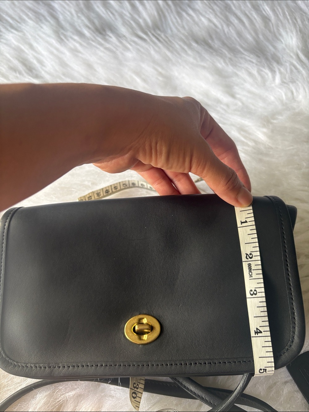 Coach Black Leather Turnlock Crossbody Bag - Picture 10 of 16